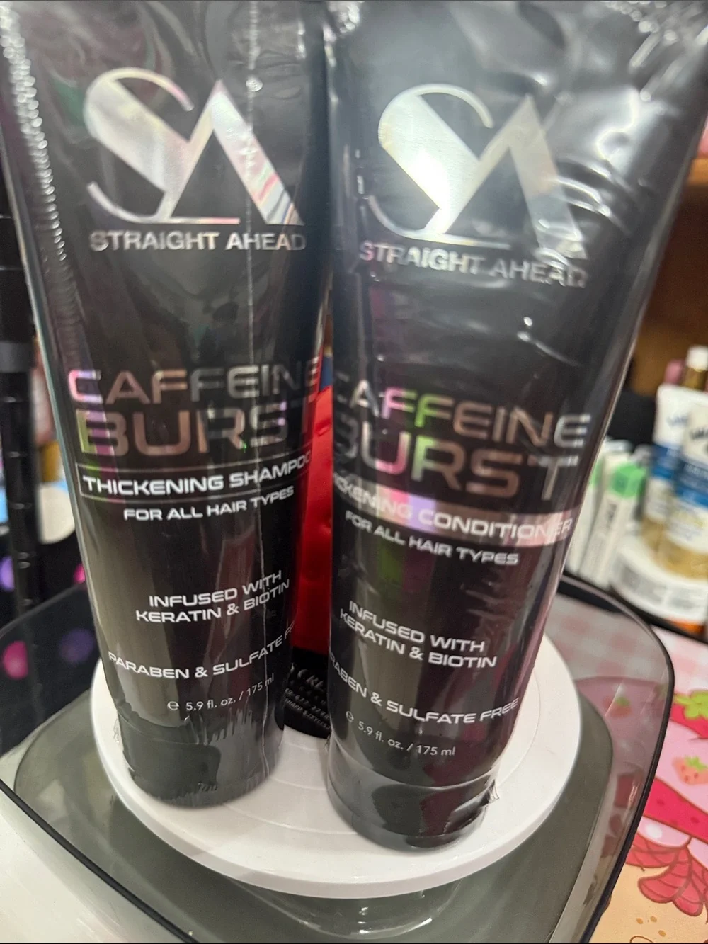 Caffeine Burst Thickening Shampoo & Conditioner - Black